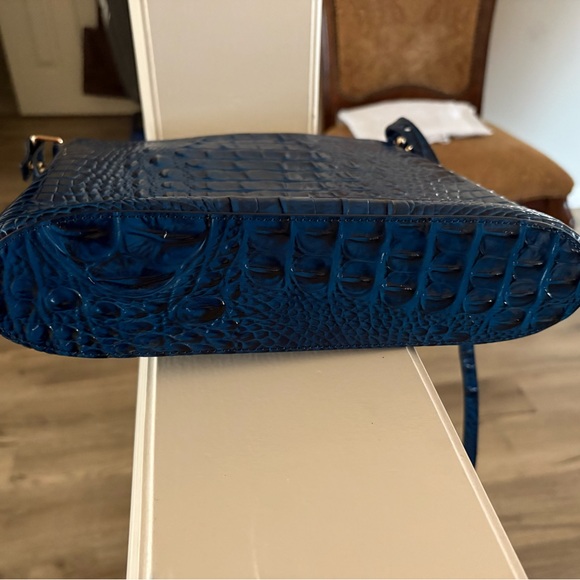 Brahmin Navy Croc-Embossed Handbag - Picture 3 of 4